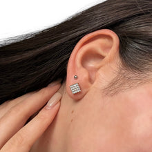 Load image into Gallery viewer, Square Diamond Earrings
