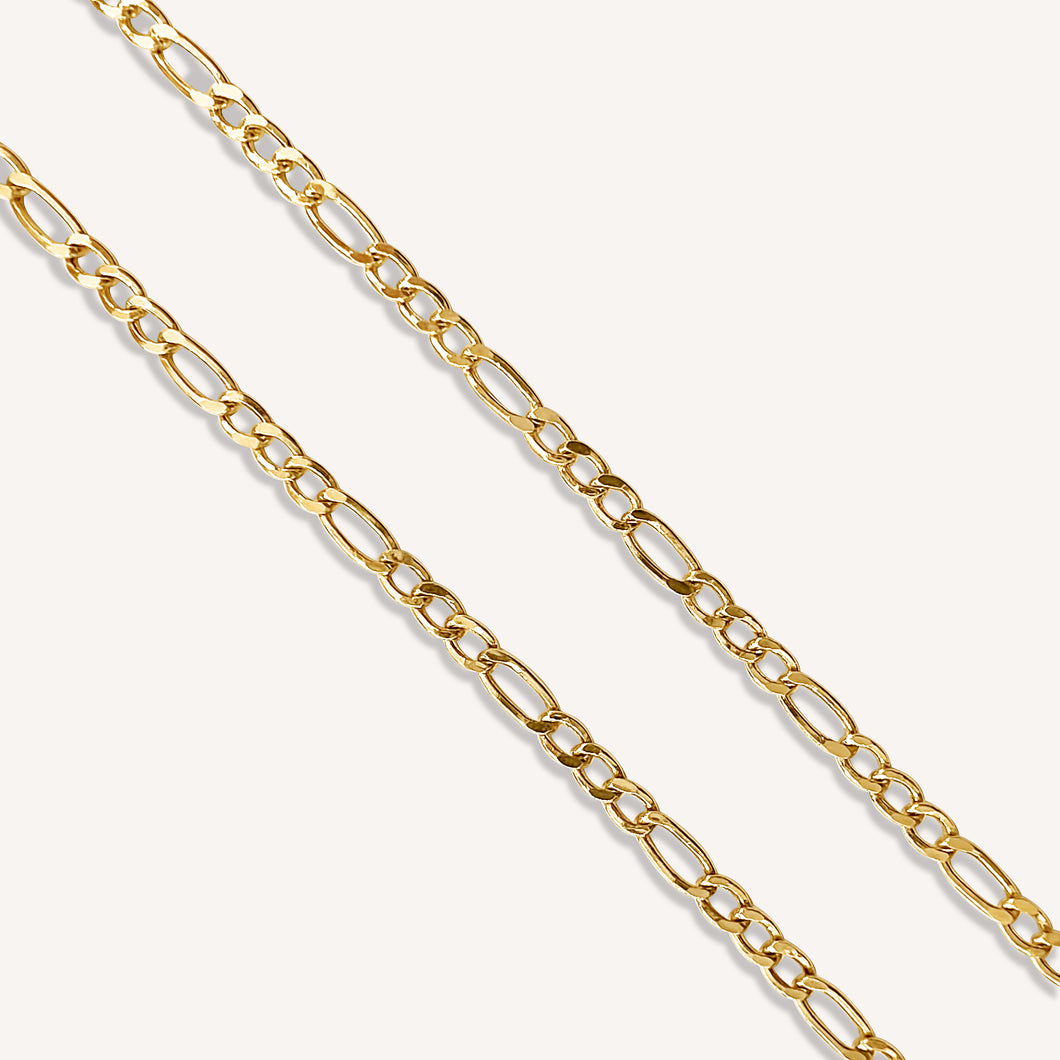 Figaro Gold Chain Bracelet