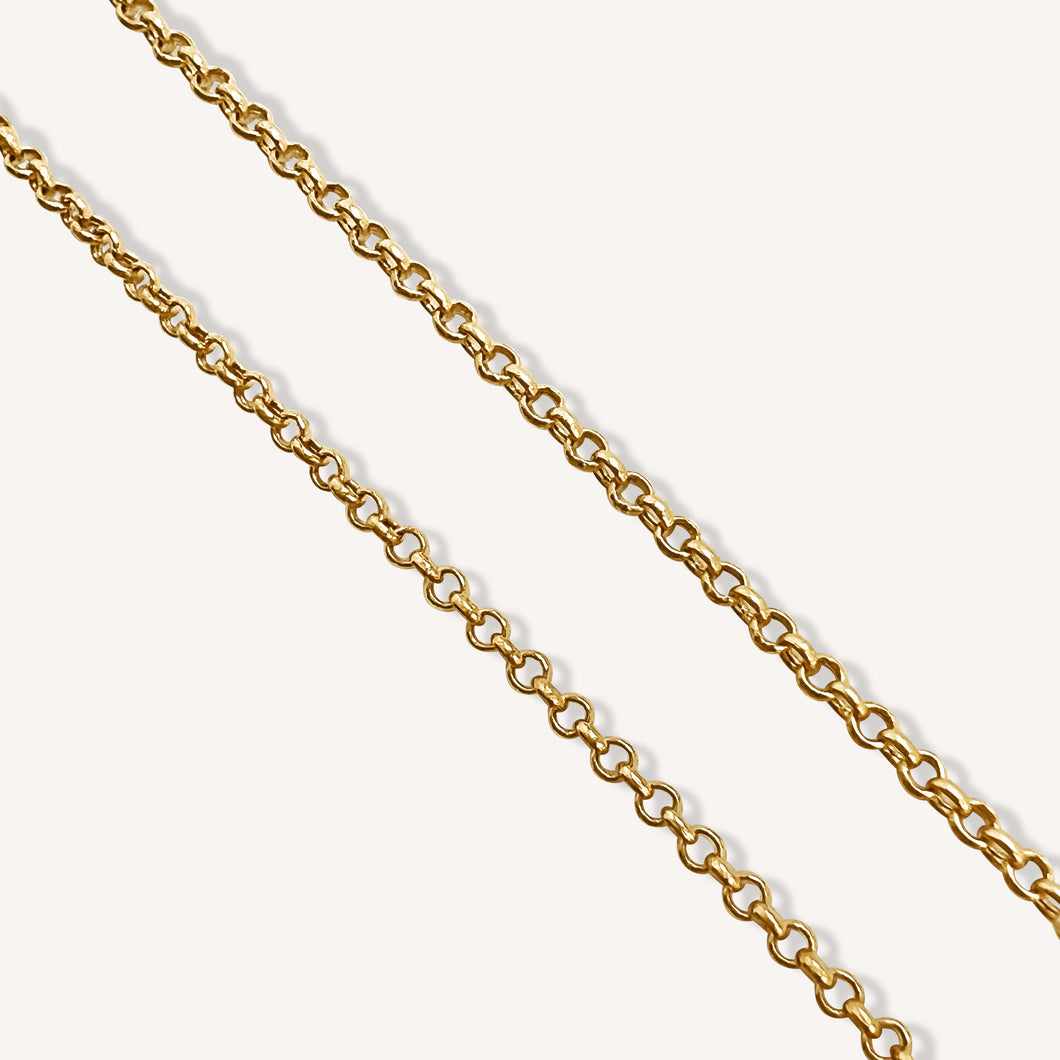 Round Link Gold Necklace