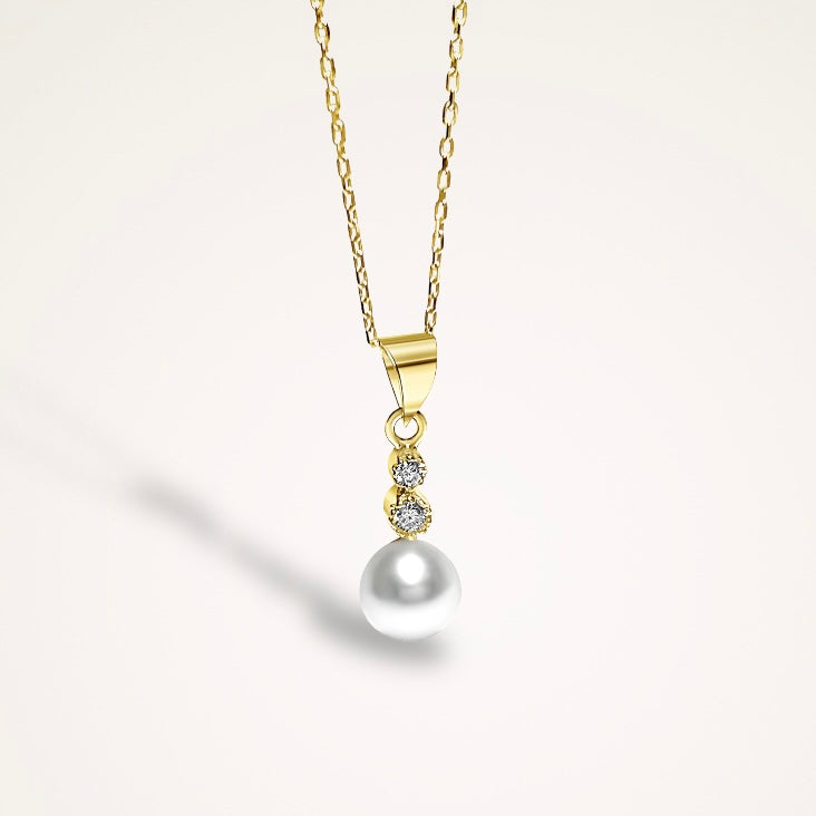 Diamond Pearl Pendant